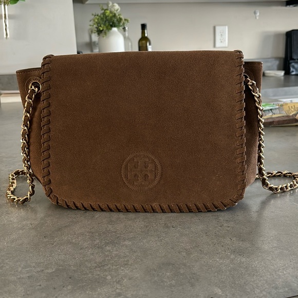 Tory Burch Brown Suede Shoulder Bag or Crossbody Bag - Picture 2 of 10